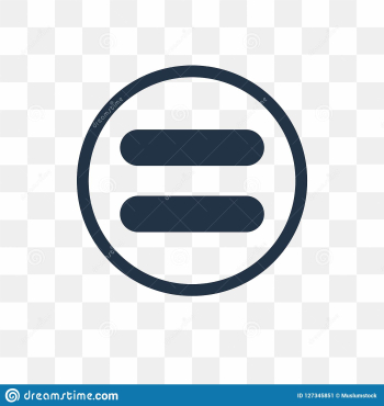 Equal Vector Icon Isolated On Transparent Background, Equal Tra ...