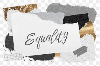 Equality png word sticker typography, | Free PNG - rawpixel