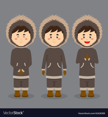 eskimo alaska character with various expression eskimo alaska character with various expression