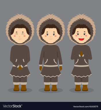 eskimo alaska character with various expression eskimo alaska character with various expression