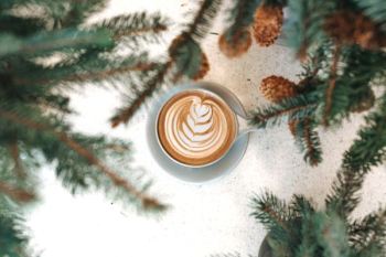 espresso coffee on cup espresso coffee on cup