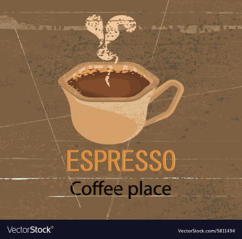 Espresso coffee vector image Espresso coffee vector image