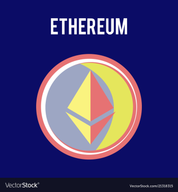 Ethereum symbol icon eps file vector image