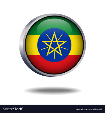 ethiopia flag button ethiopia flag button