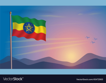 ethiopia flag in the morning sun ethiopia flag in the morning sun