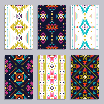 Ethnic Geometric Banner Set Ethnic Geometric Banner Set