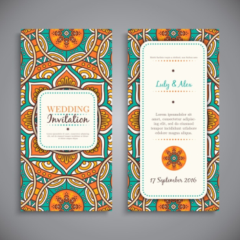 Ethnic hippie wedding invitation Ethnic hippie wedding invitation