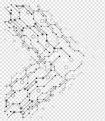 Euclidean Geometry Technology, Technology geometric node lines, circuit digital art transparent background PNG clipart