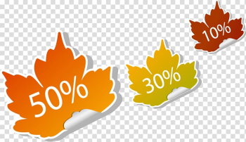 Euclidean Label Autumn, Autumn sale promotional tag transparent background PNG clipart