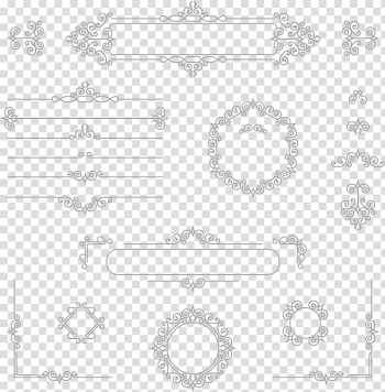 Euclidean , Line border texture, assorted frame outlines transparent background PNG clipart