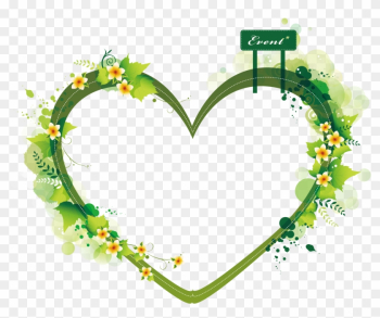 Euclidean Vector Heart Clip Art - Green Heart Photo Frame