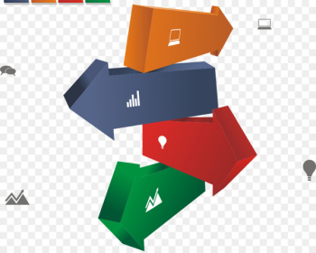 Euclidean vector Infographic Chart Arrow - Three-dimensional vector arrow chart 