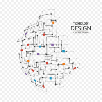 Euclidean vector Line Technology - Color line technology background 
