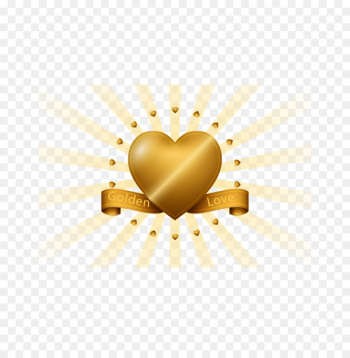 Euclidean vector Love - Ray background golden love Euclidean vector Love - Ray background golden love