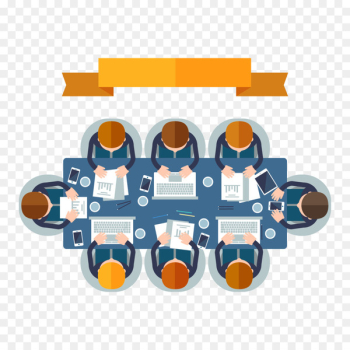 Euclidean vector Meeting - Creative Business Meeting People Top view vector 