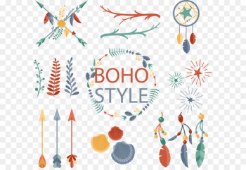 Euclidean vector Object Branch Limb Icon - Vector painted bohemian 