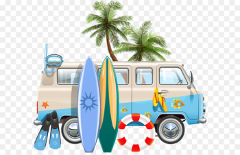 Euclidean vector Stock illustration Illustration - Vector car and surfboard 