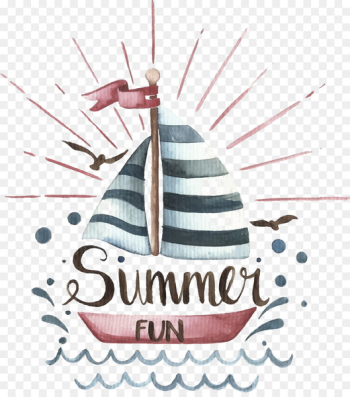 Euclidean vector Watercolor painting - Watercolor sailing ship 