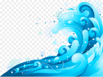Euclidean vector Wind wave Wave vector - Vector gradient blue wave 