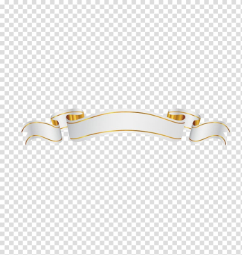 Euclidean Web banner Digital , Gold banner, white and gold ribbon illustration transparent background PNG clipart