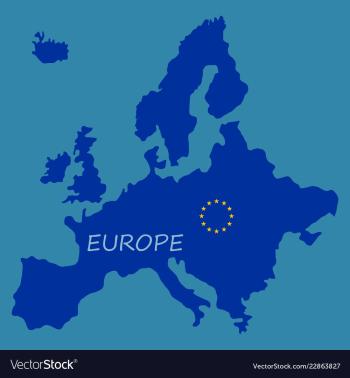 Europe map vector image Europe map vector image