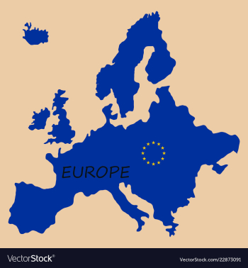 Europe map vector image Europe map vector image