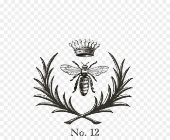 European dark bee Queen bee Clip art - Retro bees European dark bee Queen bee Clip art - Retro bees