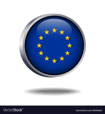 european union flag button