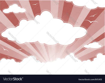 Evening sky vector image Evening sky vector image