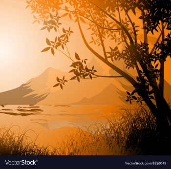 Evening vector image Evening vector image
