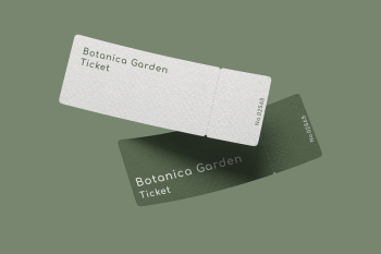 Event ticket mockup, green 3D | Free PSD Mockup - rawpixel