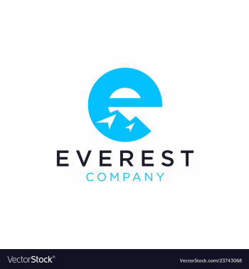 Everest iconic logo vector image Everest iconic logo vector image