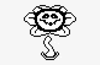 Evil Flowey Png Clip Art Black And White Stock - Undertale Flowey ...