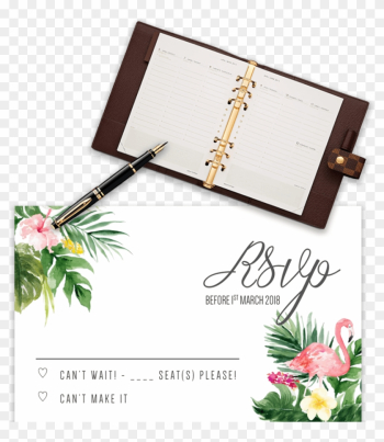 Example Of Wedding Rsvp Template With Flamingo And - Tropical Template Flamingo Example Of Wedding Rsvp Template With Flamingo And - Tropical Template Flamingo