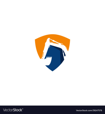 excavator shield logo symbol template excavator shield logo symbol template