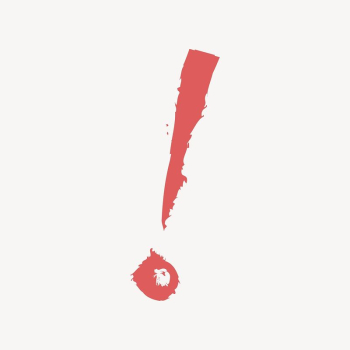 Exclamation mark collage element, red | Free Icons - rawpixel Exclamation mark collage element, red | Free Icons - rawpixel