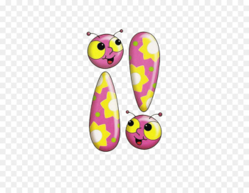Exclamation mark Question mark Sentence Punctuation Semicolon - Cute cartoon bugs. 