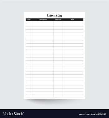 exercise log exercise log