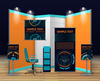 Exhibition stand design Free Vector Exhibition stand design Free Vector