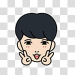 EXO LINE, man gesturing peace sign transparent background PNG clipart EXO LINE, man gesturing peace sign transparent background PNG clipart