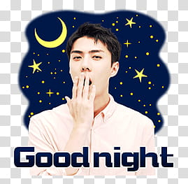 EXO LINE STICKERS, man yawning transparent background PNG clipart EXO LINE STICKERS, man yawning transparent background PNG clipart