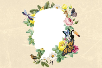 Exotic floral portrait frame, surreal | Free Photo Illustration - rawpixel