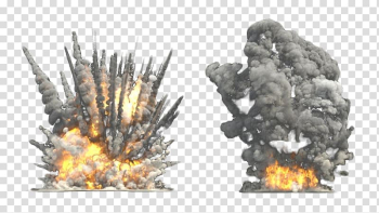 Explosions collage, Heat, The bomb exploded the smoke transparent background PNG clipart