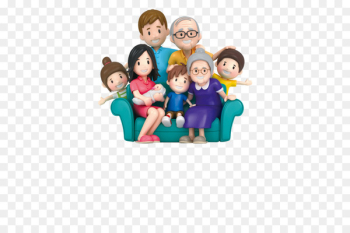 Extended family Clip art - 3D cartoon family portrait Extended family Clip art - 3D cartoon family portrait