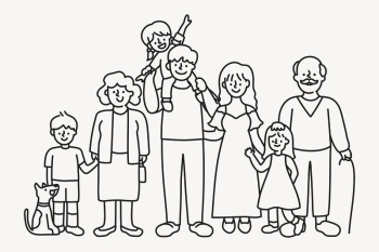 Extended family doodle clipart, character | Free Vector Illustration - rawpixel Extended family doodle clipart, character | Free Vector Illustration - rawpixel