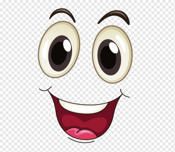 Eye Mouth Cartoon Face, Happy face, smiling face illustration, painted, face, people png