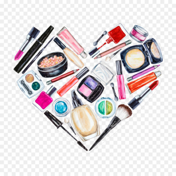 Eye shadow Cosmetics Foundation Lip gloss Watercolor painting - Creative Makeup Tools 