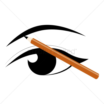 Eye with eyebrow pencil Eye with eyebrow pencil