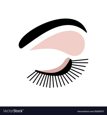 eyelashes and eyes logo on a white background eyelashes and eyes logo on a white background