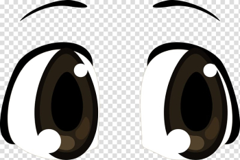 Eyes illustration, Anime Font, Black big eyes diagram transparent background PNG clipart